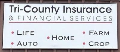 White background and black letters stating Tri-County Insurance