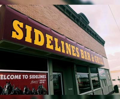 Sidelines bar and grill storefront